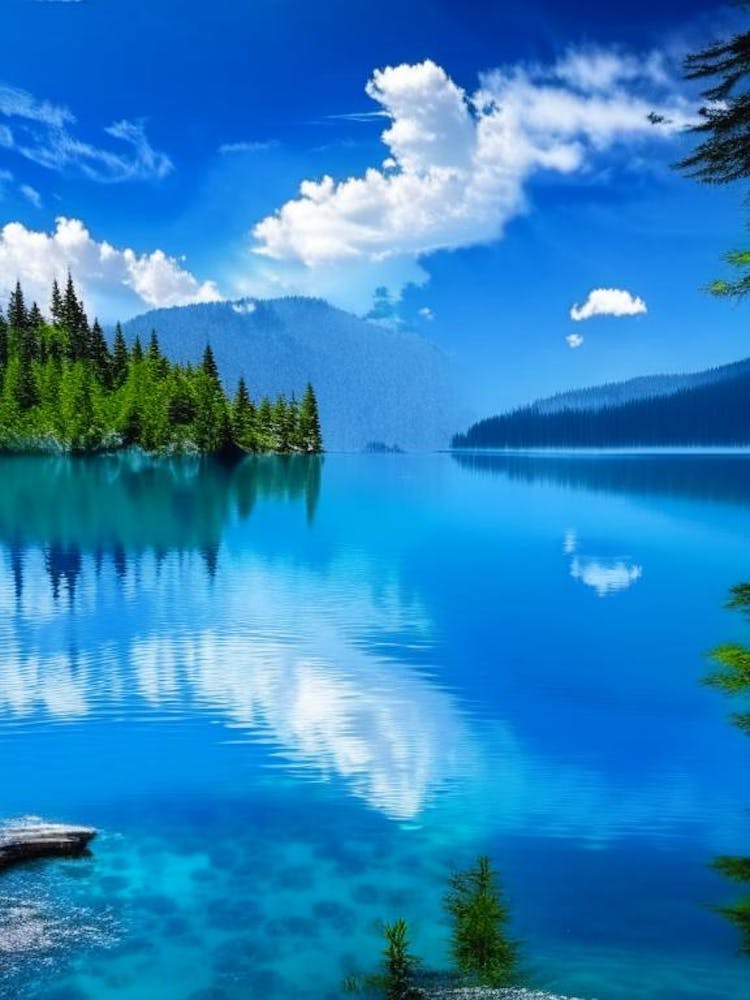 Blue Lake Landscapes Waterscape Photography 1