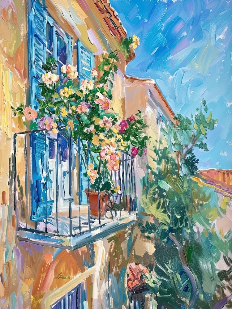 Balcony Painting In Piraeus 1