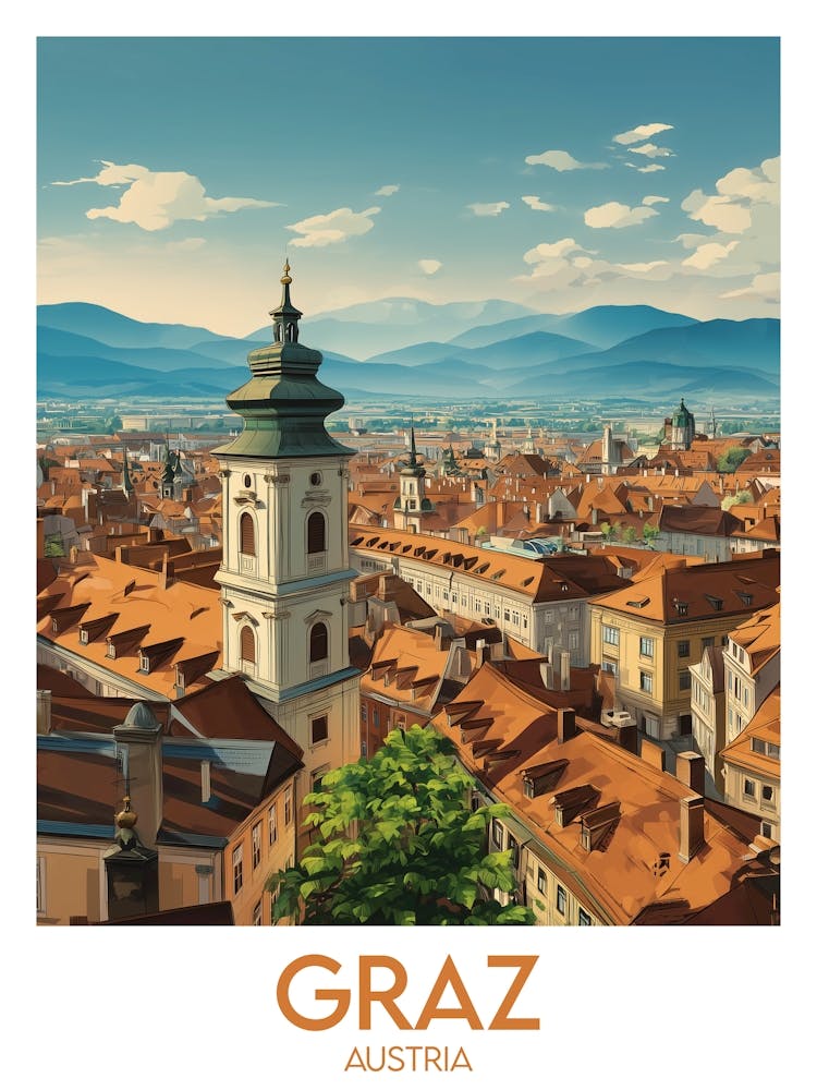 Affiche de voyage Graz