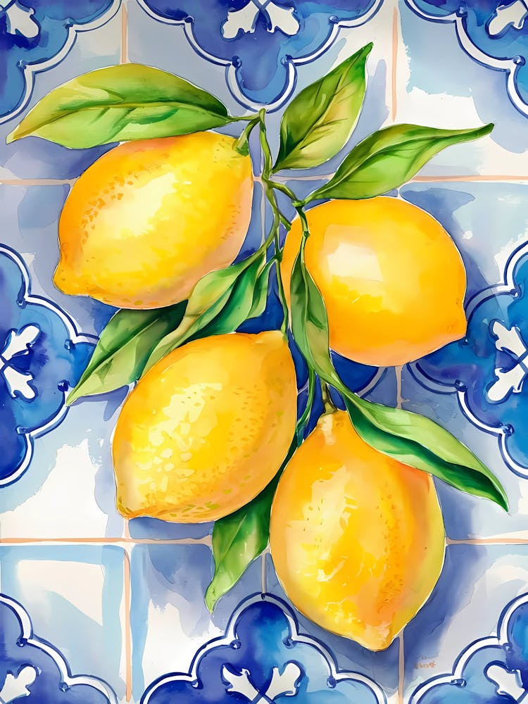 Lemons On Tile