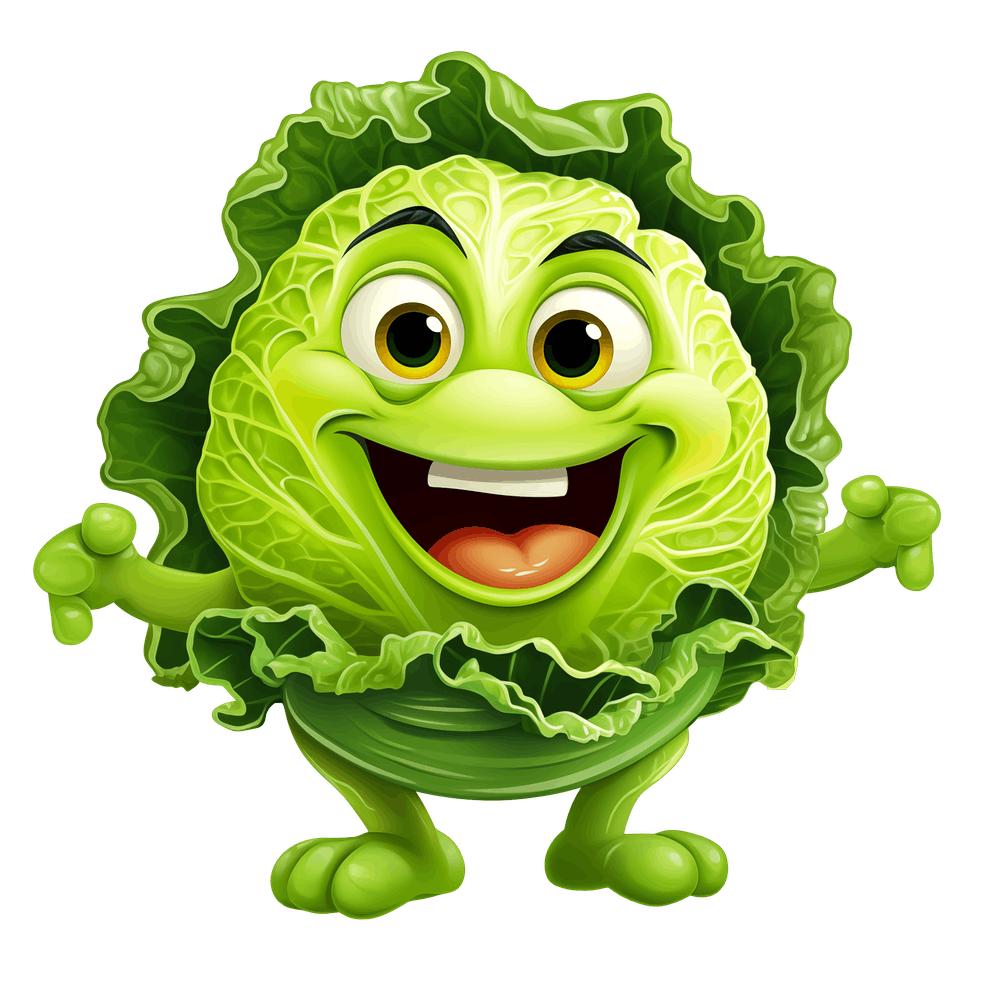 Cute Cabbage Cartoon