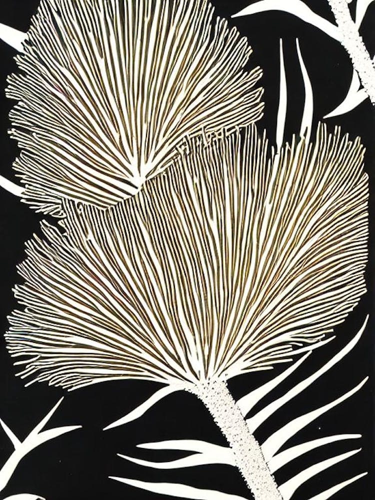 Acropora Papillare Linocut