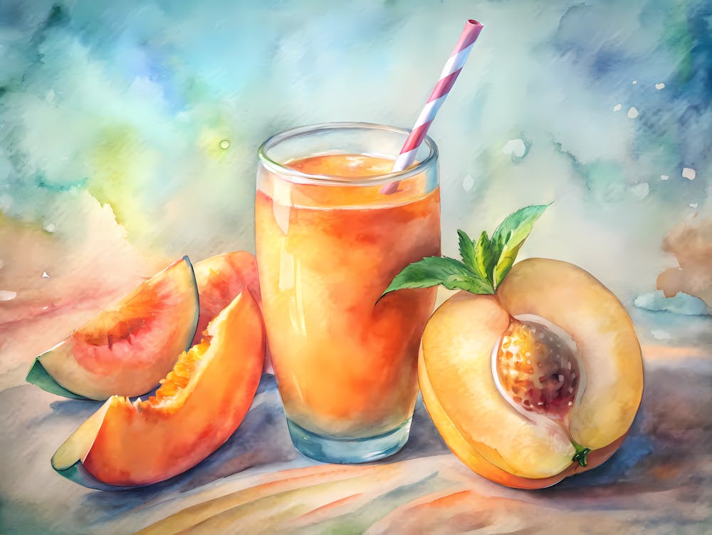 Peach Melon Smoothie Mediterranean