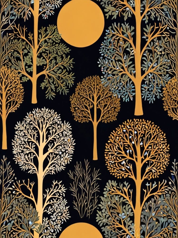 William Morris Trees In The Sun