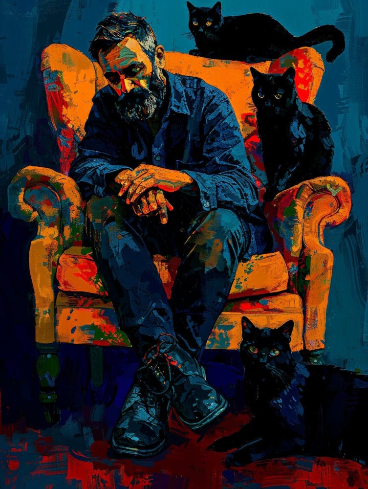 Man And His Cats