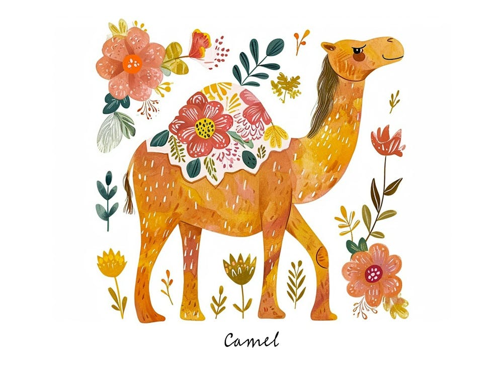 Little Floral Camel 3 Poster