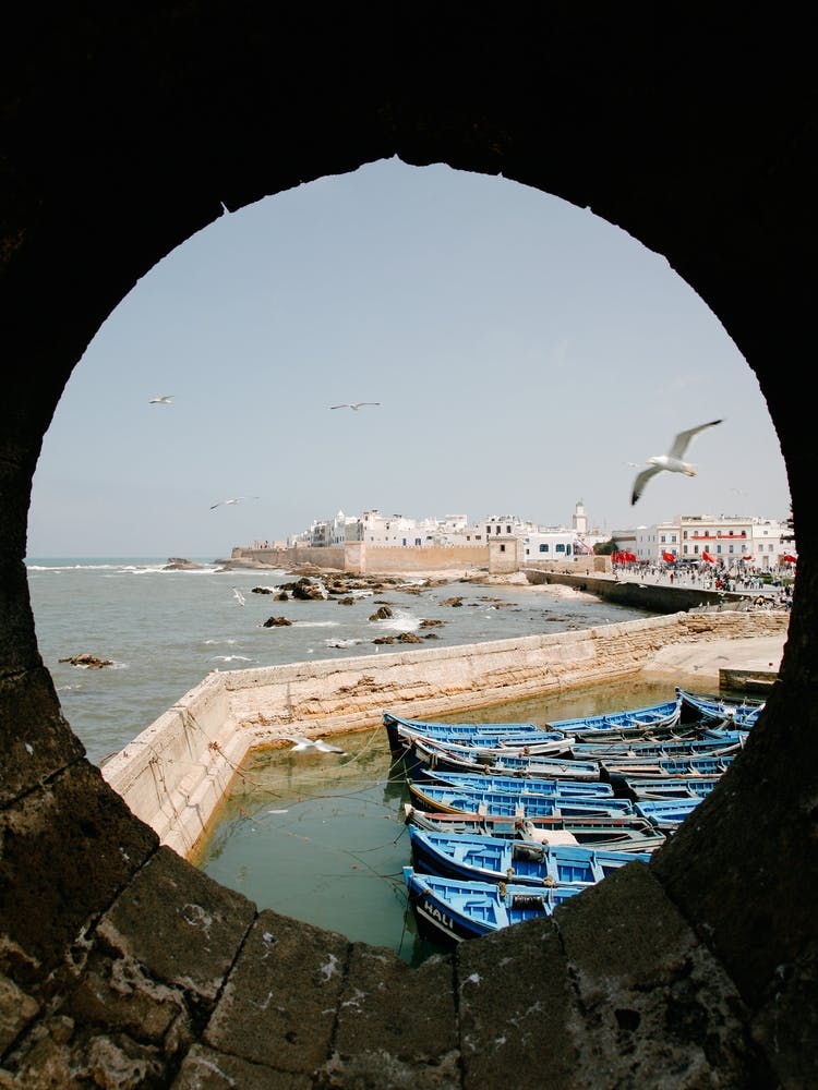 View From A Window In The Wall on Essaouira in Morocco