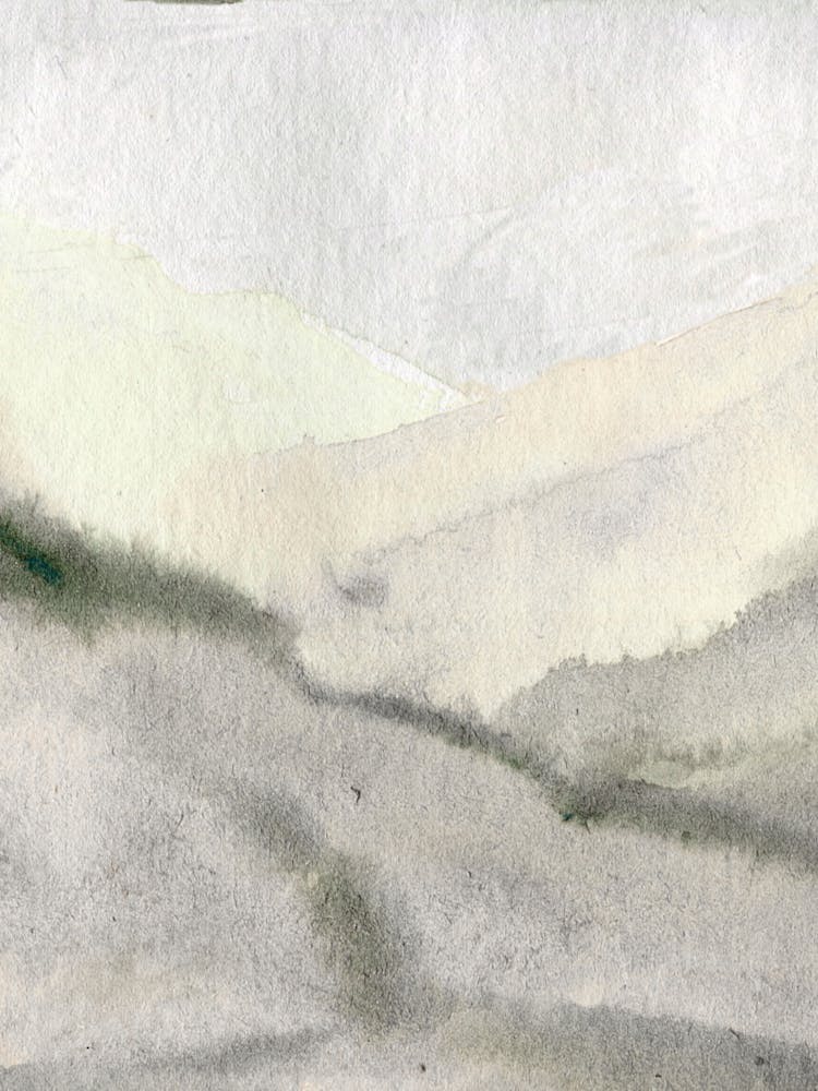 Watercolor Of Mountains 19