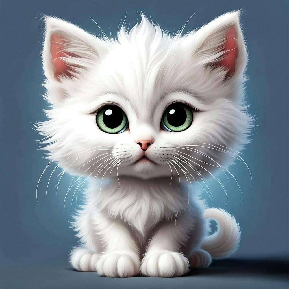 Cute White Kitten