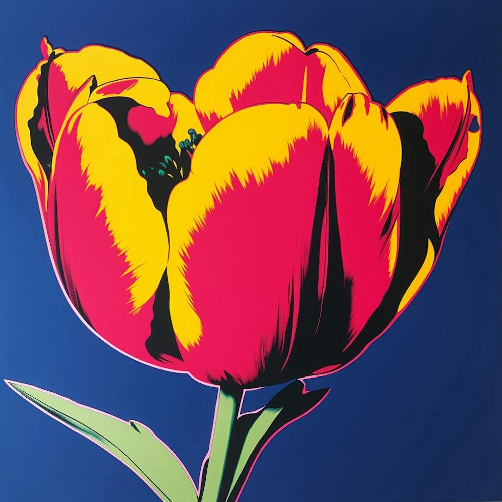 Tulip 2 Pop Art Illustration Square