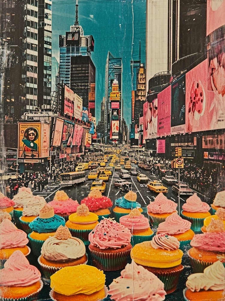 Kitsch New York Cupcake Collage 1