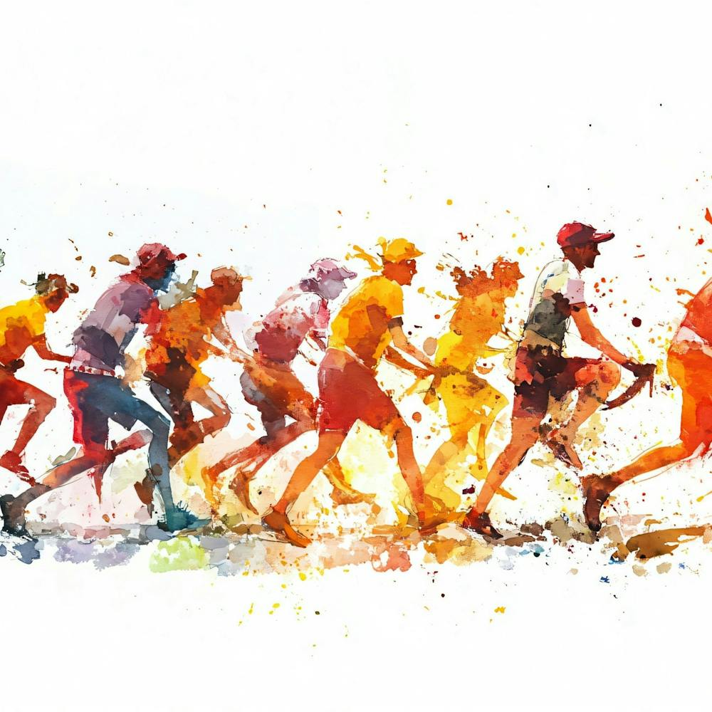 Watercolor Runners 2