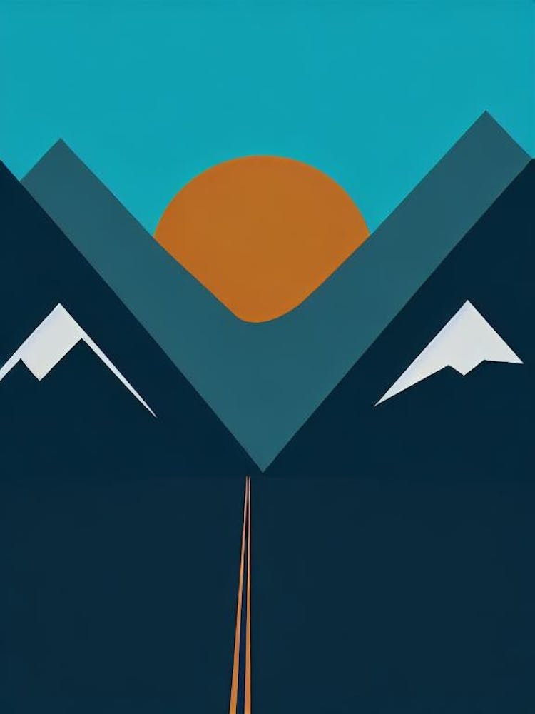 Le Grand Bornand, France Modern Illustration Skiing Poster