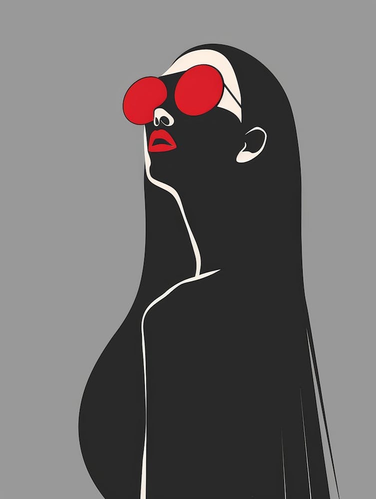 Woman With Red Sunglasses