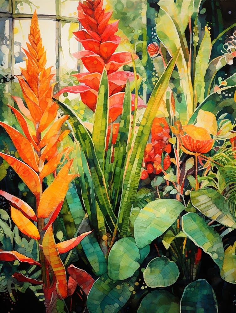 Tropical Plant Painting Snake Plant 5
