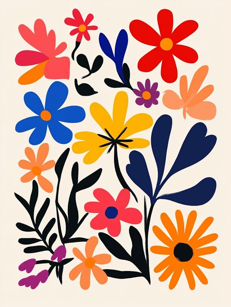 Flowers On A White Background 14