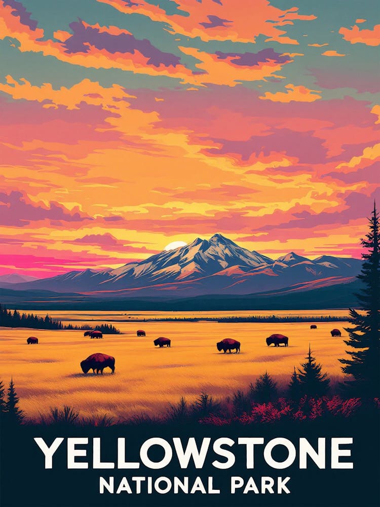 Yellowstone National Park Vintage V 11