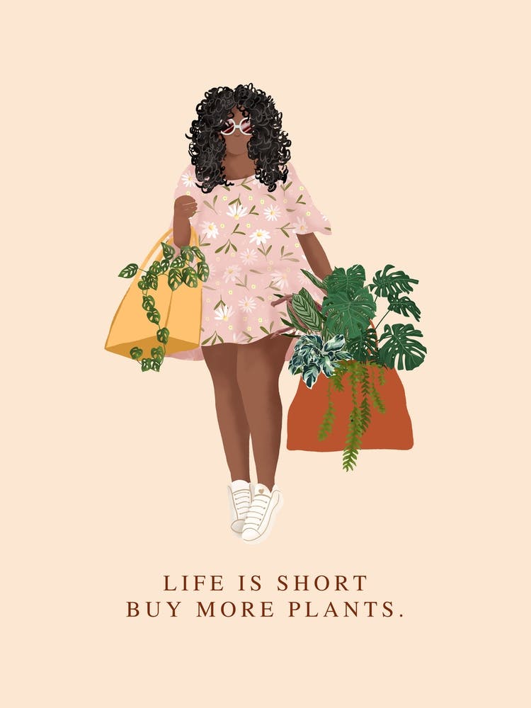 Girl With New Plants