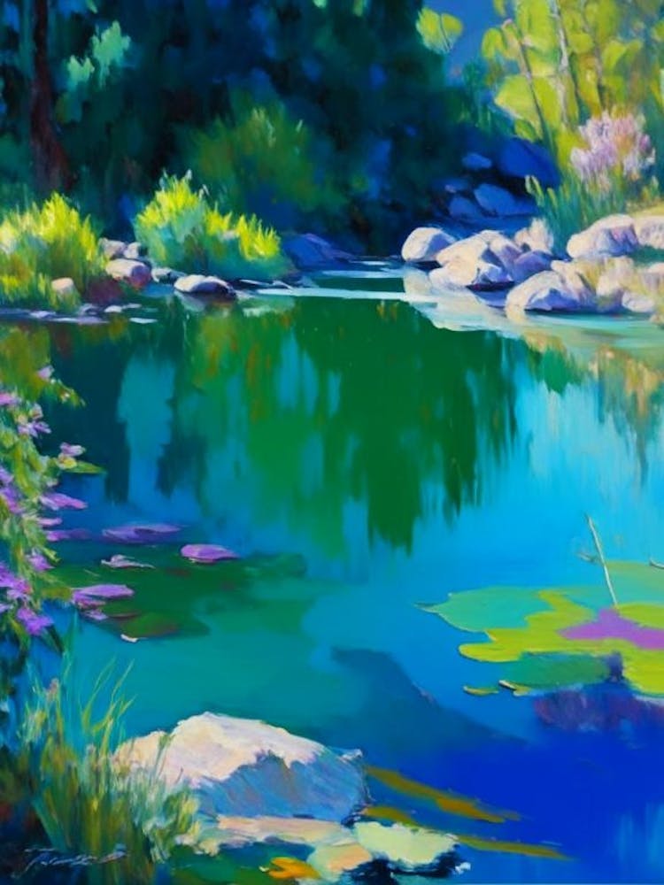 Hot Springs Waterscape Impressionism 1