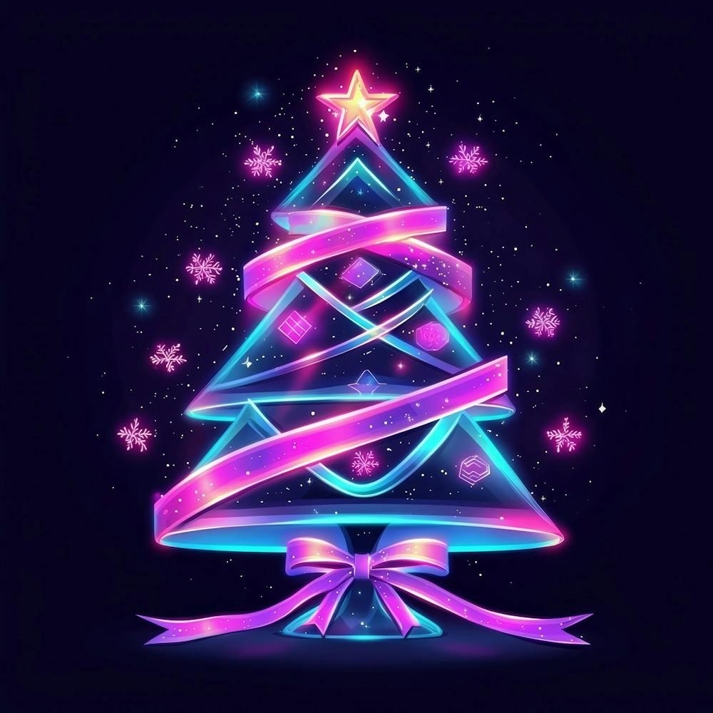 Neon Christmas Tree