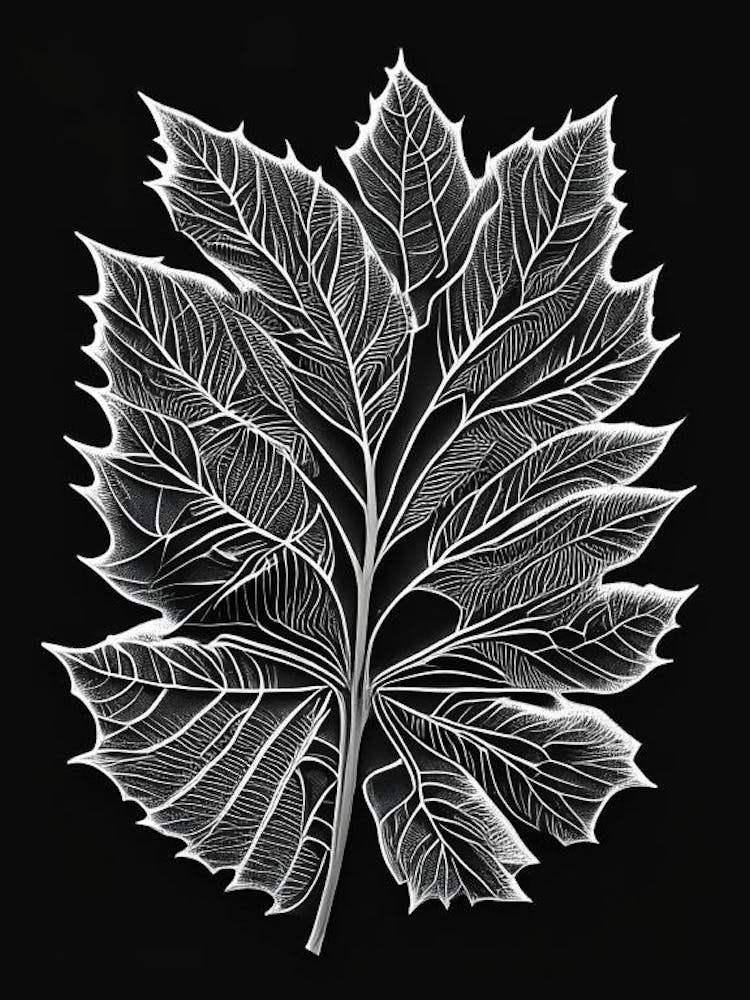 Ash Leaf Linocut 1