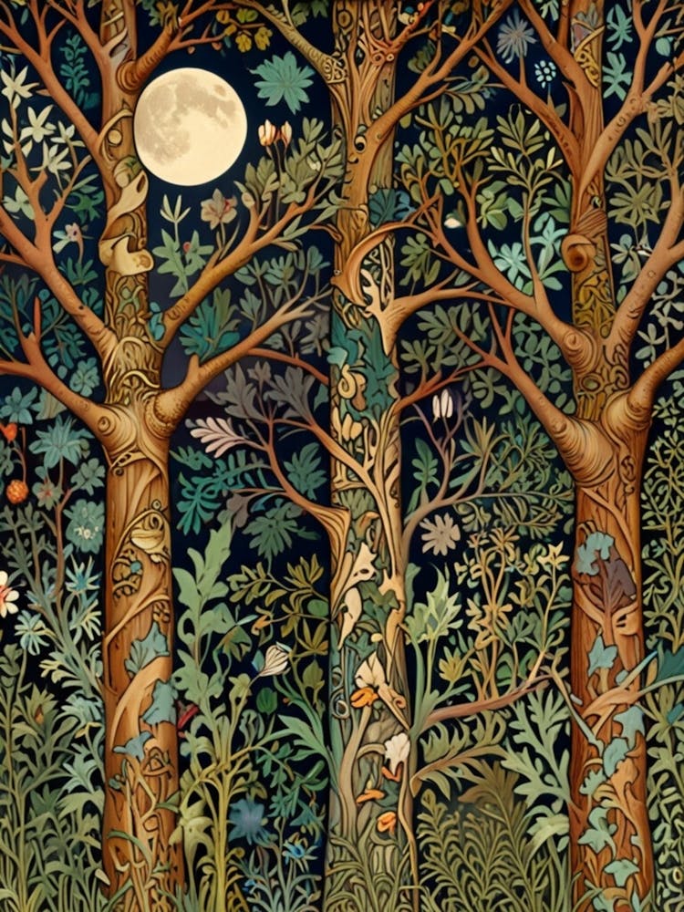 William Morris Mond Im Wald 22