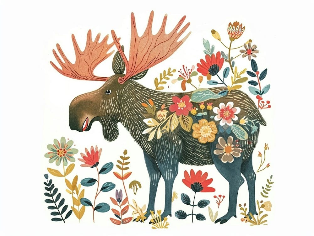 Little Floral Moose 2