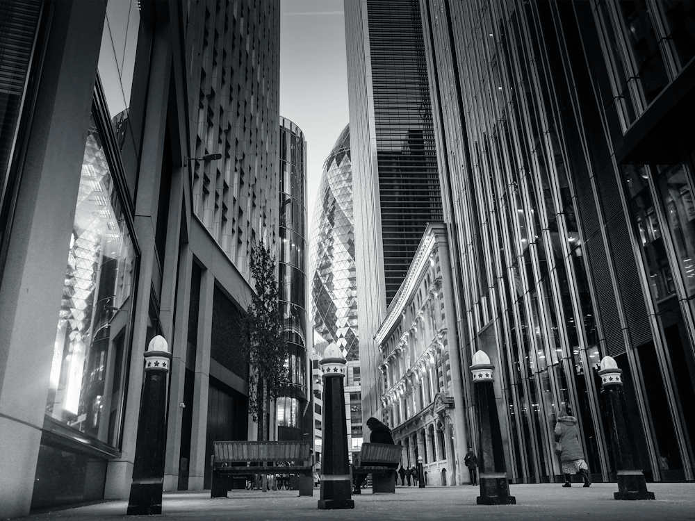 Black And White Cityscape 1