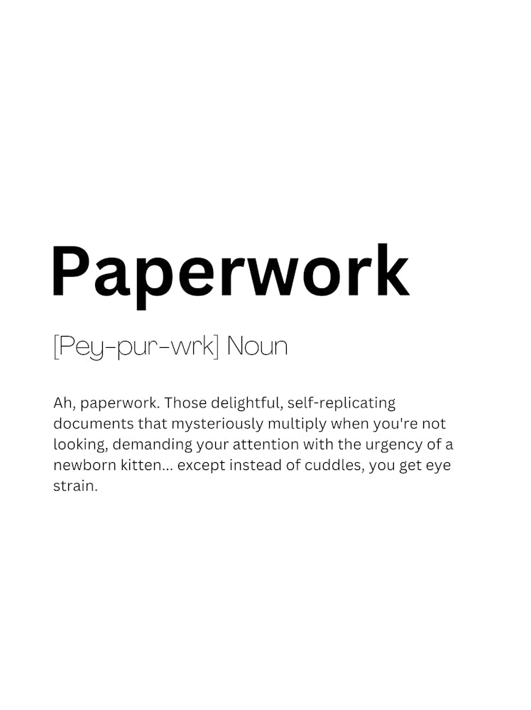Paperwork Definition Meaning