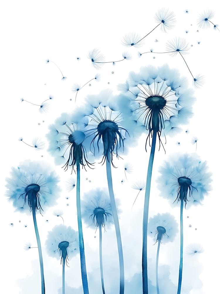 Windswept Blue Floral Form