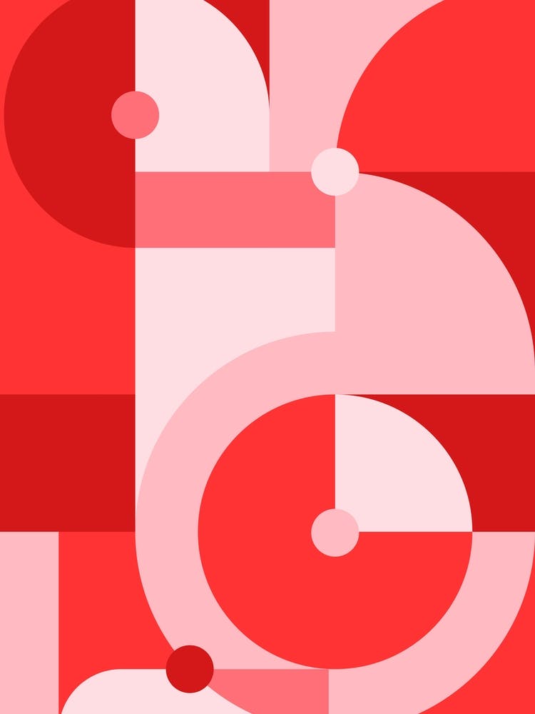 Red Geometric Shapes