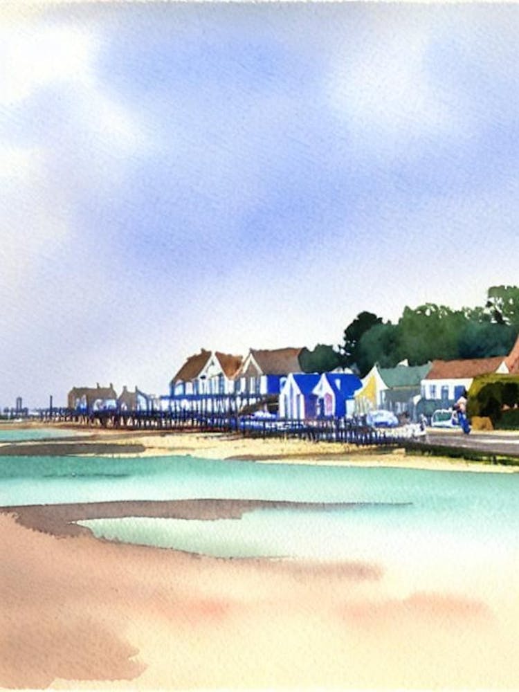 Walberswick Beach, Suffolk Watercolour