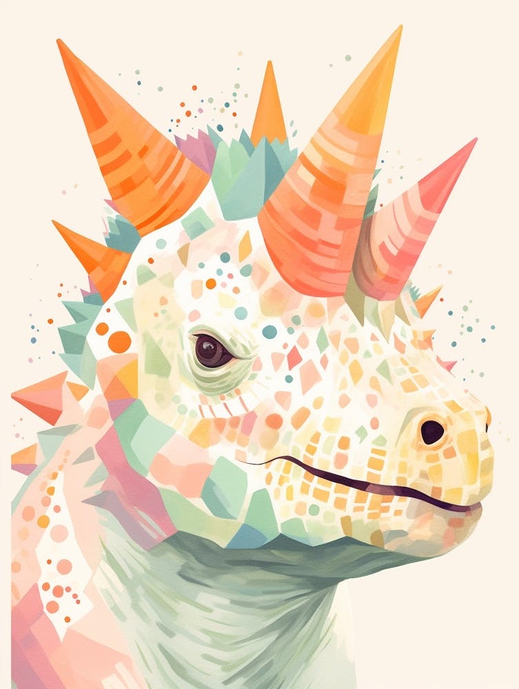 Colourful Dinosaur Pachyrhinosaurus 2