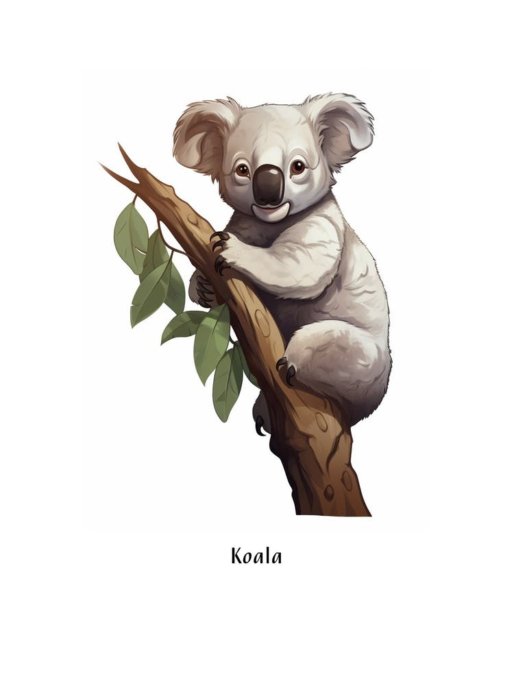 Koala Kids Animal Poster