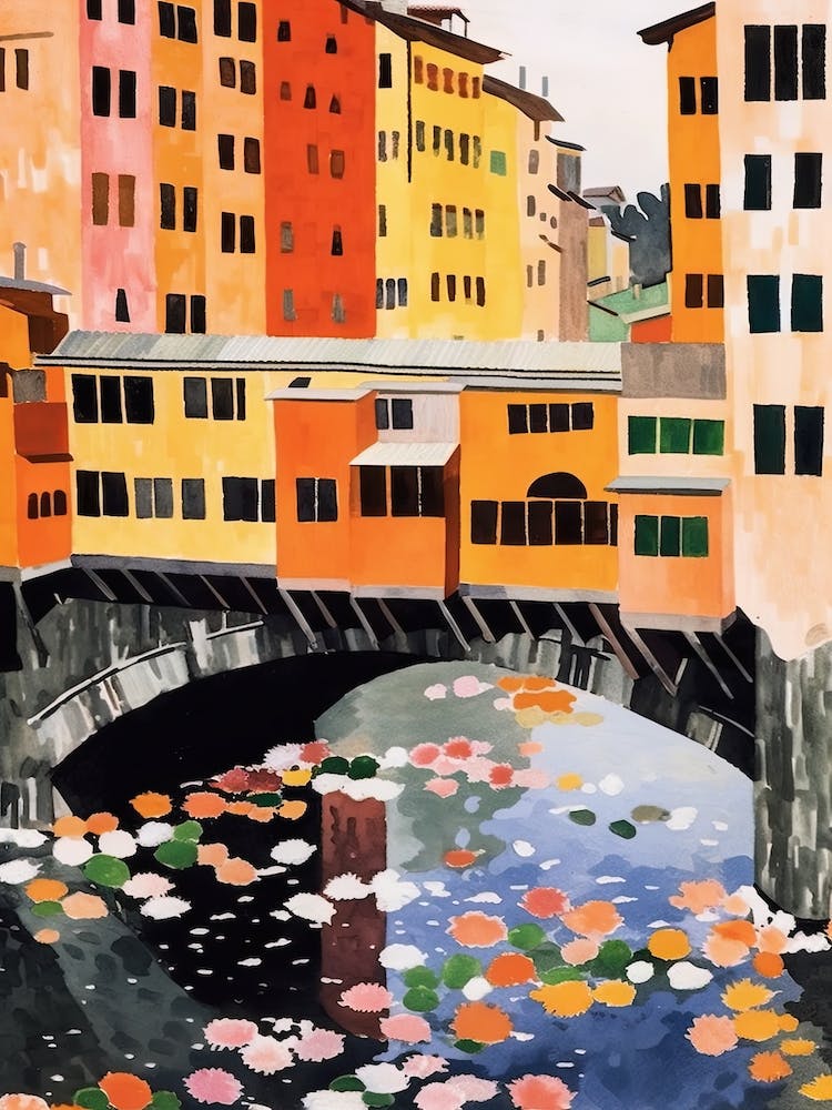 Ponte Vecchio, Florence Italy Colourful 2