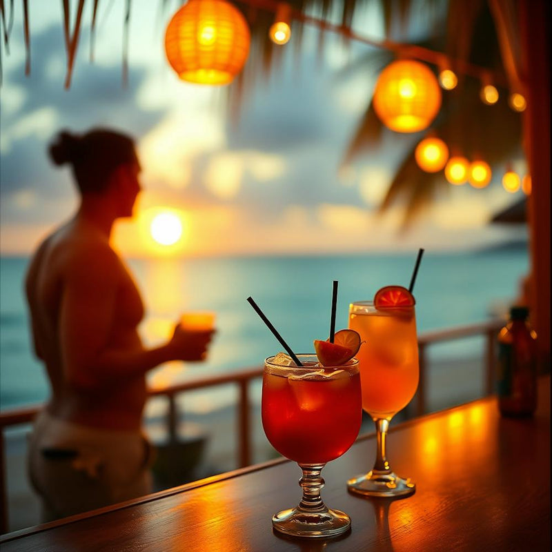 Cocktails bei Sonnenuntergang