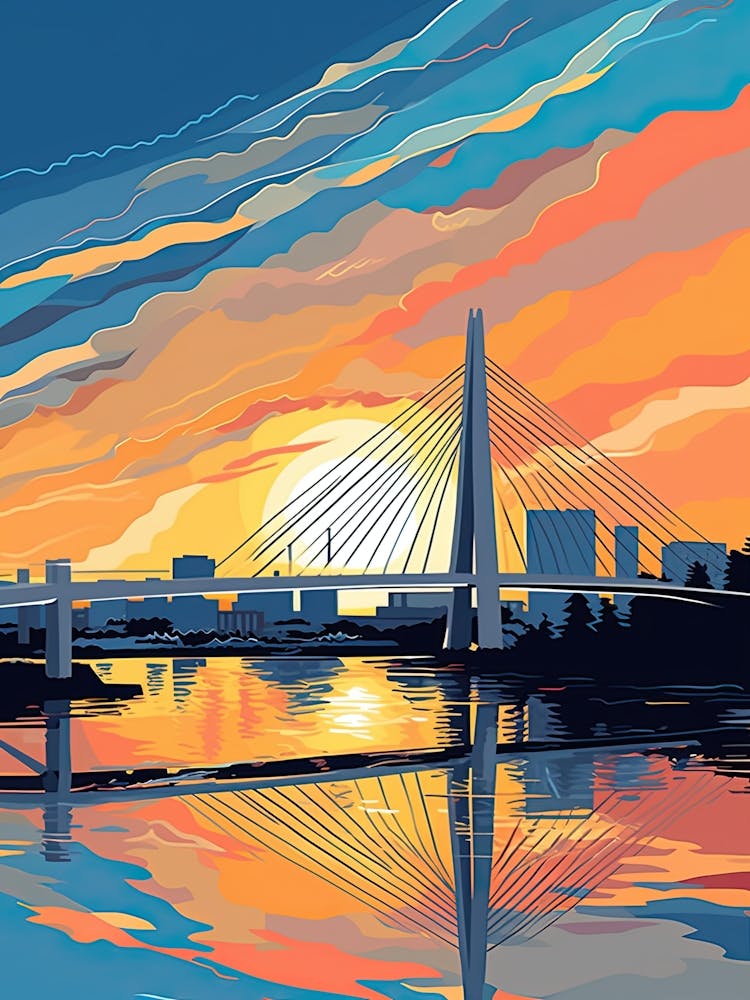 Zakim Bunker Hill, Boston Colourful 2