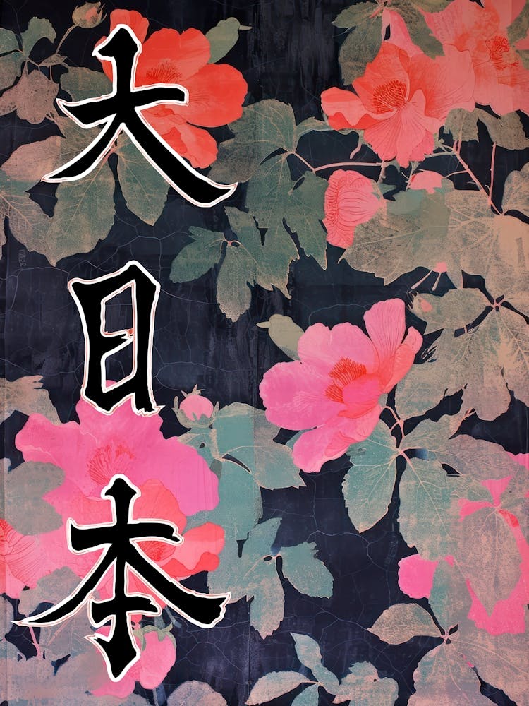 Hokusai  Great Japan Poster Japanese Flowers 4