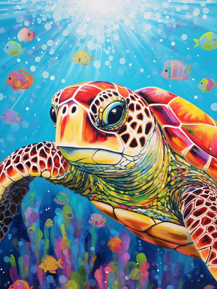 Pop Art Sea Turtle 2