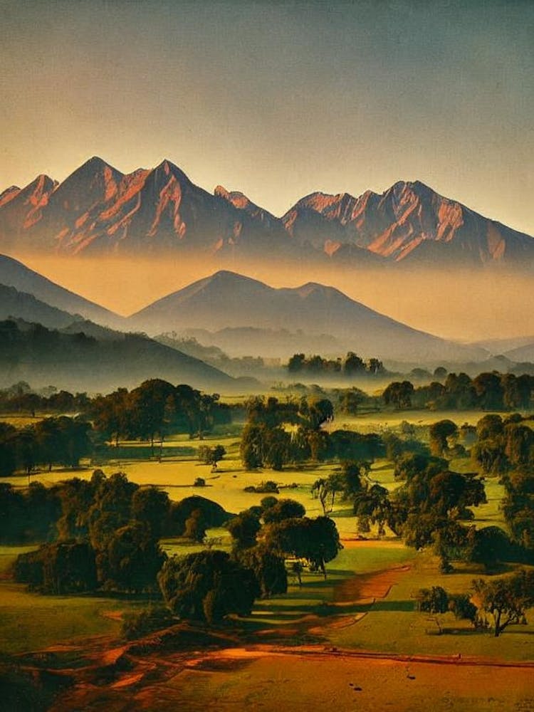Chitwan Nationalpark Nepal Vintage Poster
