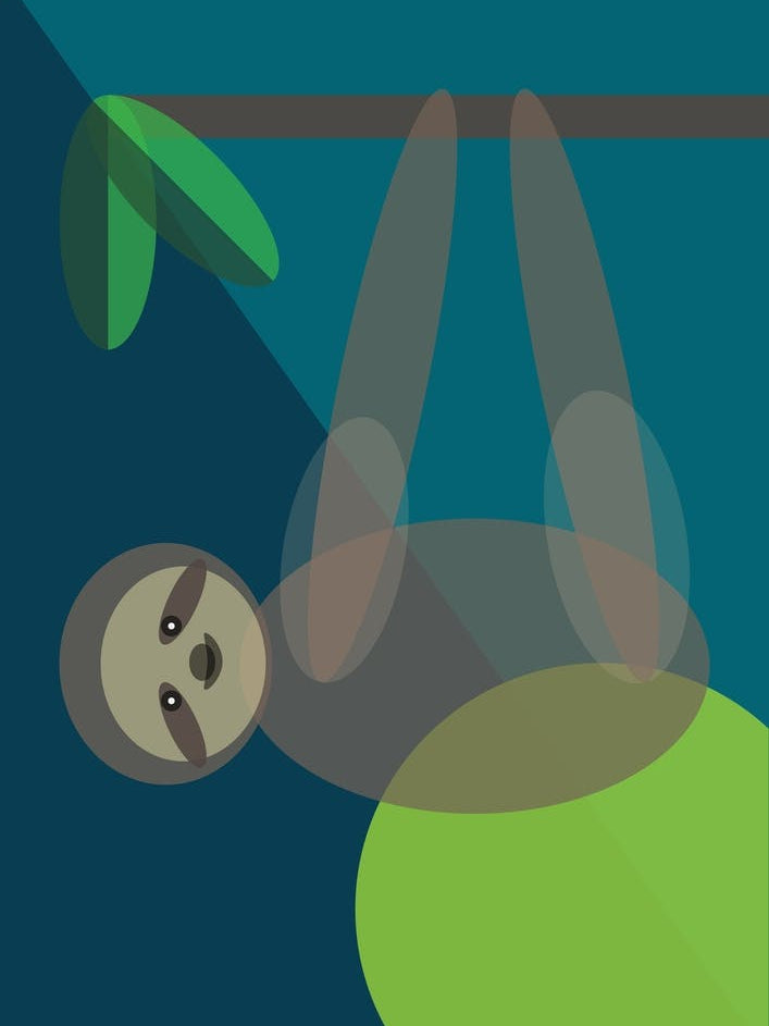 Mid Century Geometric Sloth