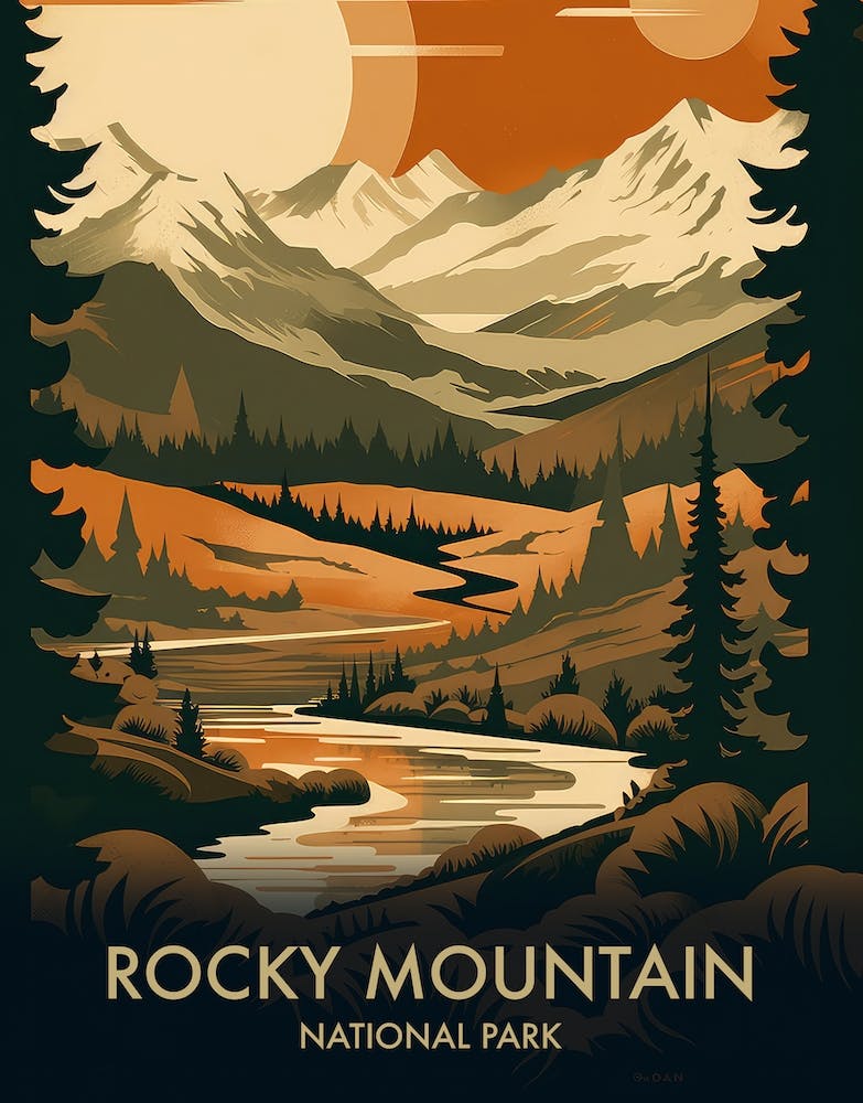 Rocky Mountain National Park Vintage Travel Poster 10