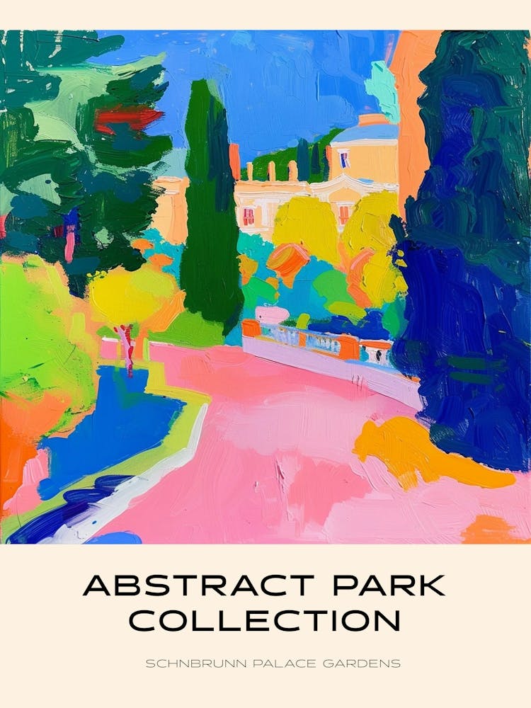 Abstract Park Collection Poster Schnbrunn Palace Gardens Vienna 1
