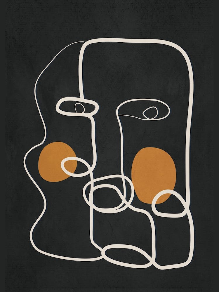 Abstract Face Line Art 01