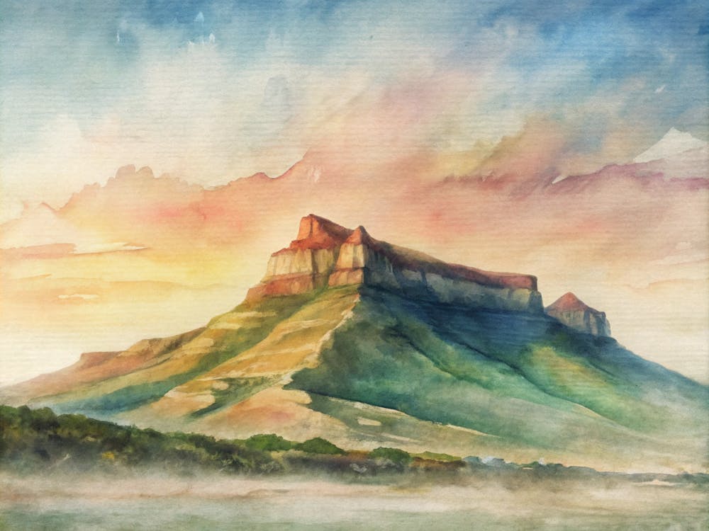 Sunset In The Mountains