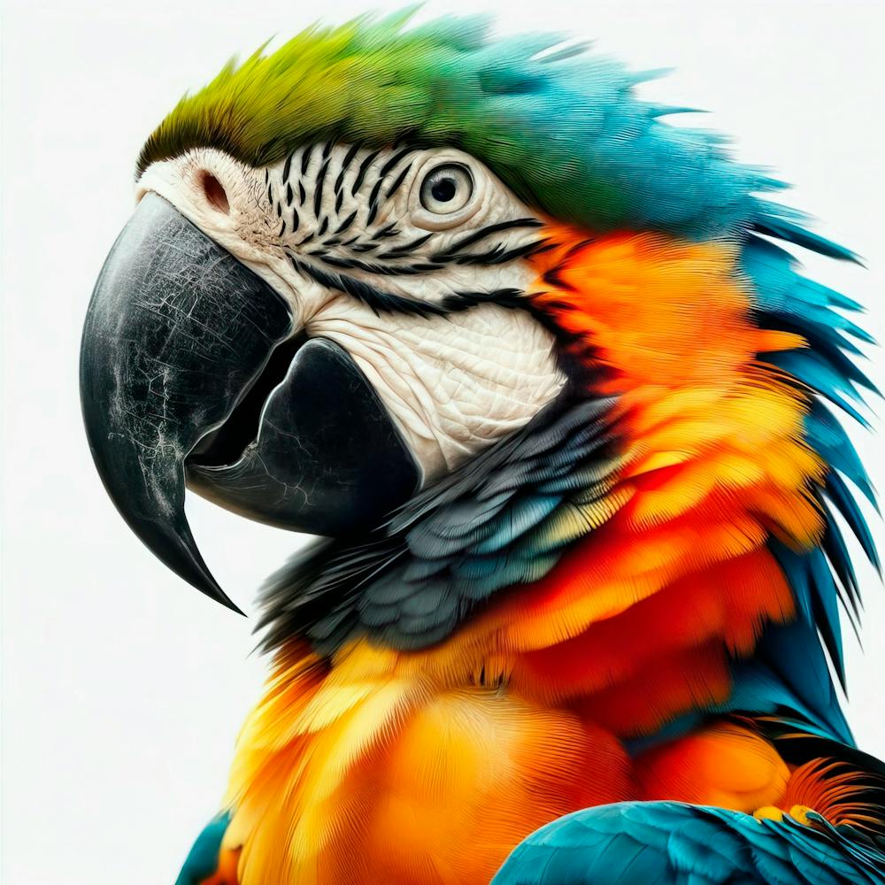 Macaw White Background 3