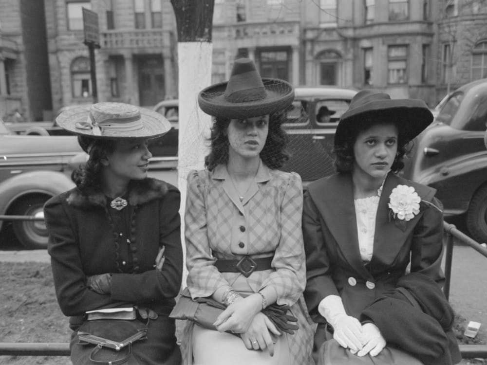 Girls Waiting For Episcopal Church To End So They Can See The Processional, South Side Of Chicago, Illinois By