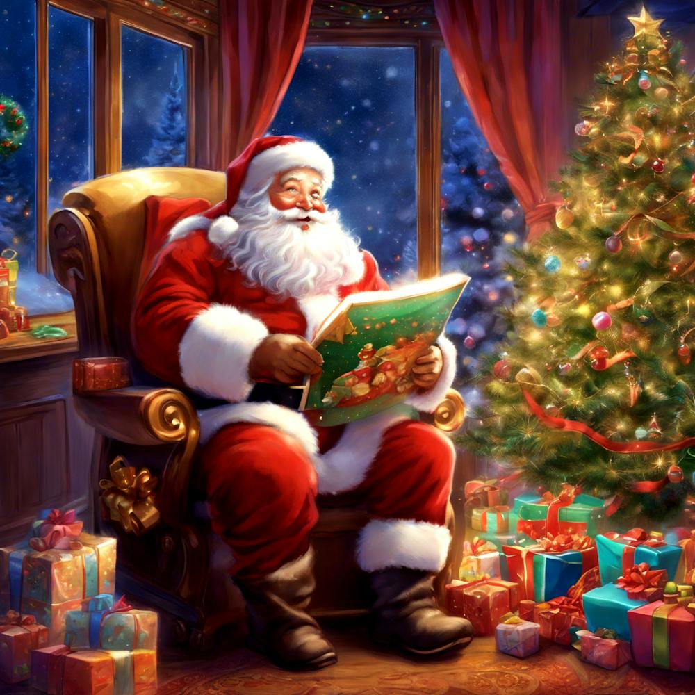 Santa Reading