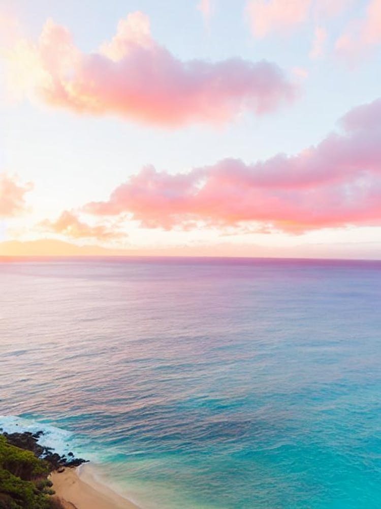 Hanauma Bay, Honolulu, Hawaii Pink Photography 1