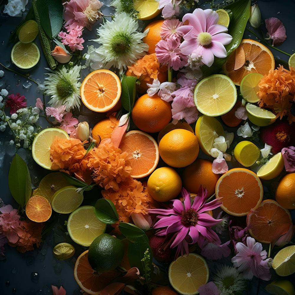 Blumen und Zitrusfrüchte 4